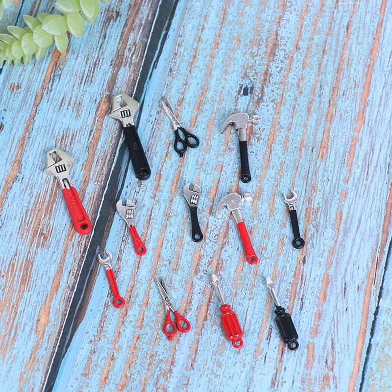 6 pezzi/set mini kit di riparazione per casa delle bambole accessori chiave a martello giocattoli per mobili