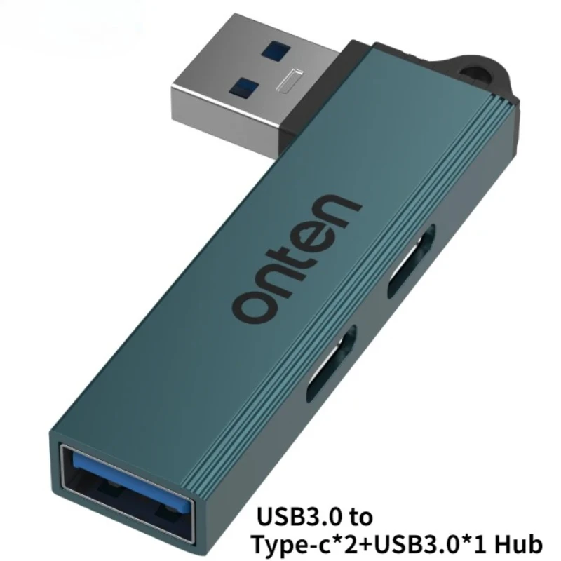 ONTEN 3-in-1 USB HUB USB 3.0/Type-C 3.0 naar 3 USB/Type-C splitter hub, snelheid 5.0Gbps, 3-poorts Type-C hub voor pc, laptop, notebook