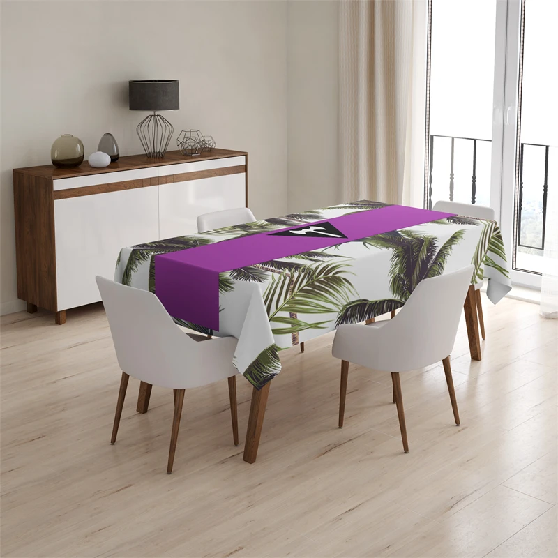 Gaslight Gatekeep Girlboss Labrys Lesbian Flag Pride LGBT Linen Table Runner Decoration