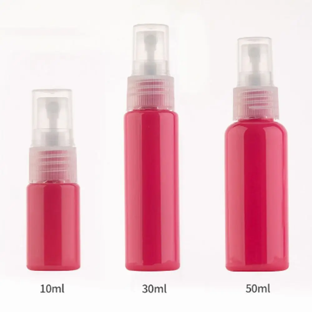 10 مل 30 مل 50 مل زجاجات رذاذ بلاستك قوارير عطر فارغة حاوية تعبئة مستحضرات التجميل القابلة لإعادة الملء