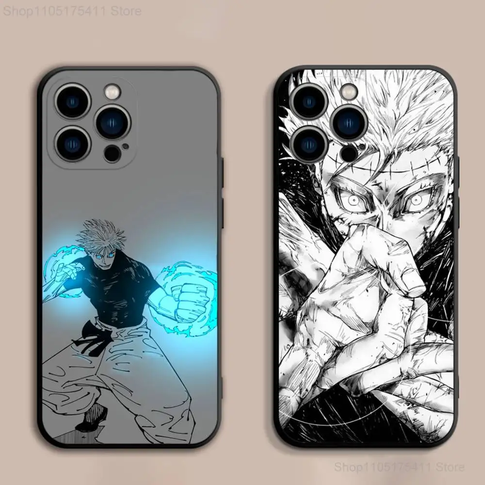 

Anime G-Gojo S-Satoru Phone Case For iPhone 17,16,15,14,13,12,Pro,Max,Plus,E,SE4,Air,Mini Black Soft Cover
