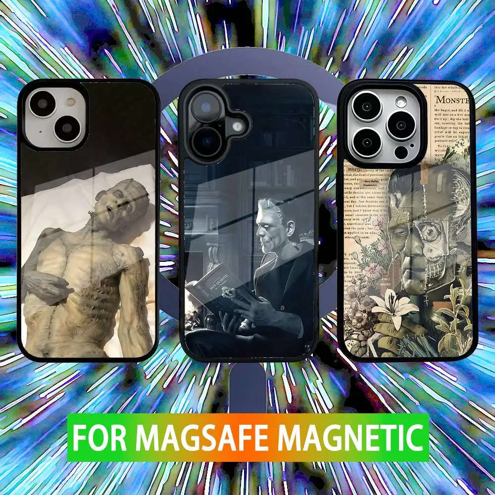 

Horror F-Frankenstein Phone Case For iPhone 16,15,14,13,12,11,Pro,Max,Plus,Mini,SE New Magsafe Magnetic Wireless Charging