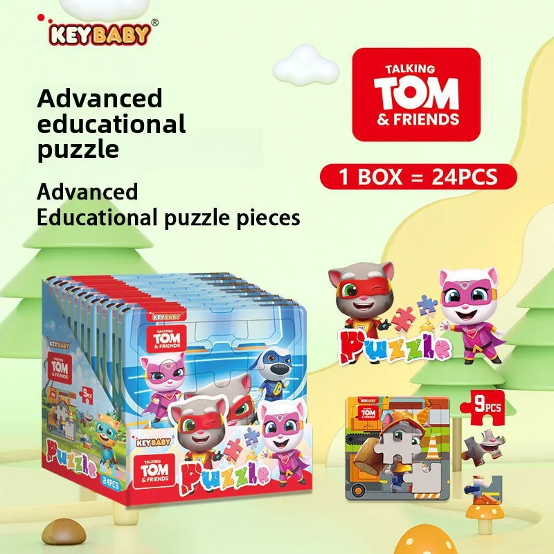 

24pcs Jigsaw Puzzle Early Childhood Education Thinking Exercise for Children Tom Cat Cartoon Pattern Flat Puzzle Toy Gifts