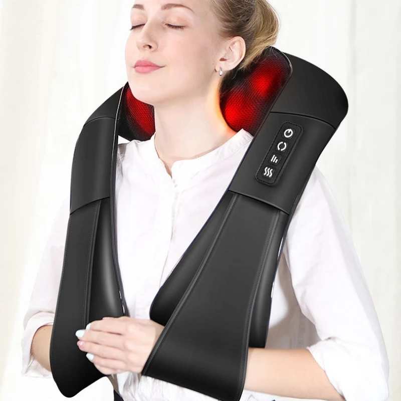 Smart Neck & Shoulder Massager Wrap with Heat & Kneading Portable Electric Massage Device for Home Relieve Soreness Long-Lasting