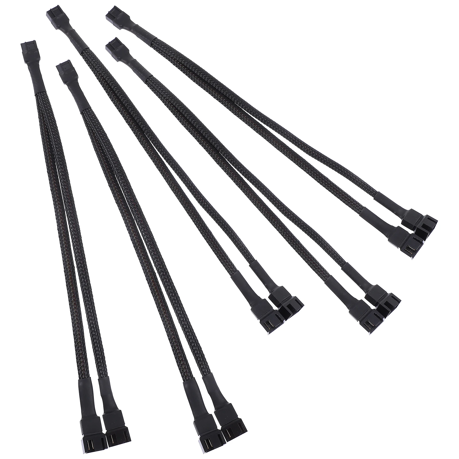 

5pcs Fan Interface Expansion Cable Extension Wire For Cooling Fans Converter Pwm Splitter Cable Braided Y Cord Anti-Aging