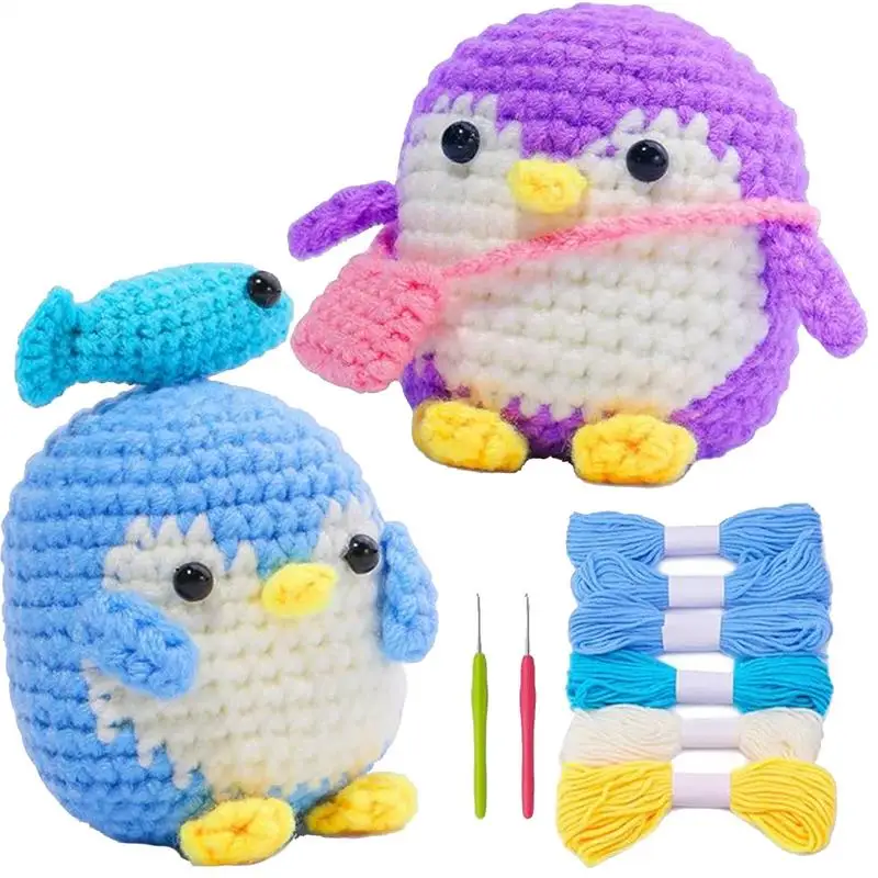 Penguin Crochet Kit For Beginners Stuffed Penguin Crochet Set For Beginners Beginner Crochet Kit For Adults With Step-By-Step