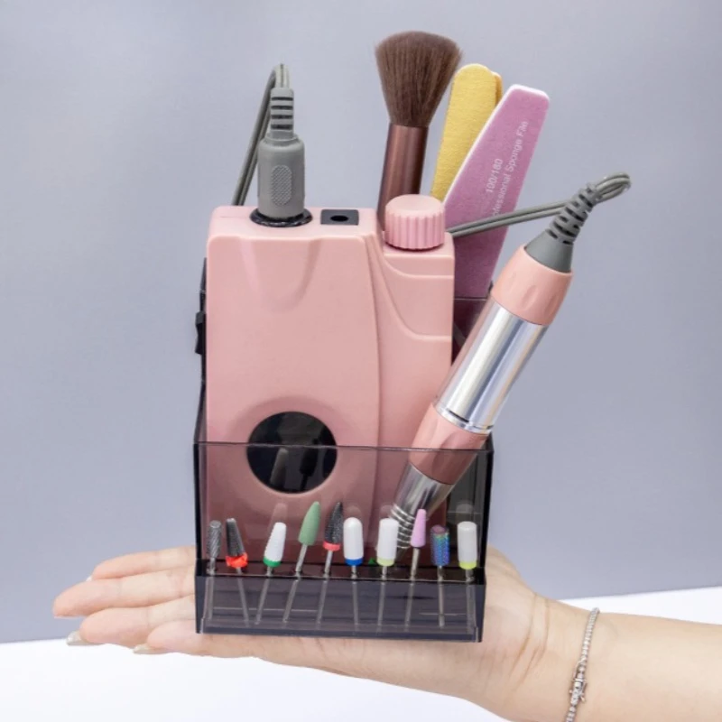 Nail Display Box Clear Transparent Storage Holder For Nail Drill Bits Manicure Supplies Single Piece Salon Accessory