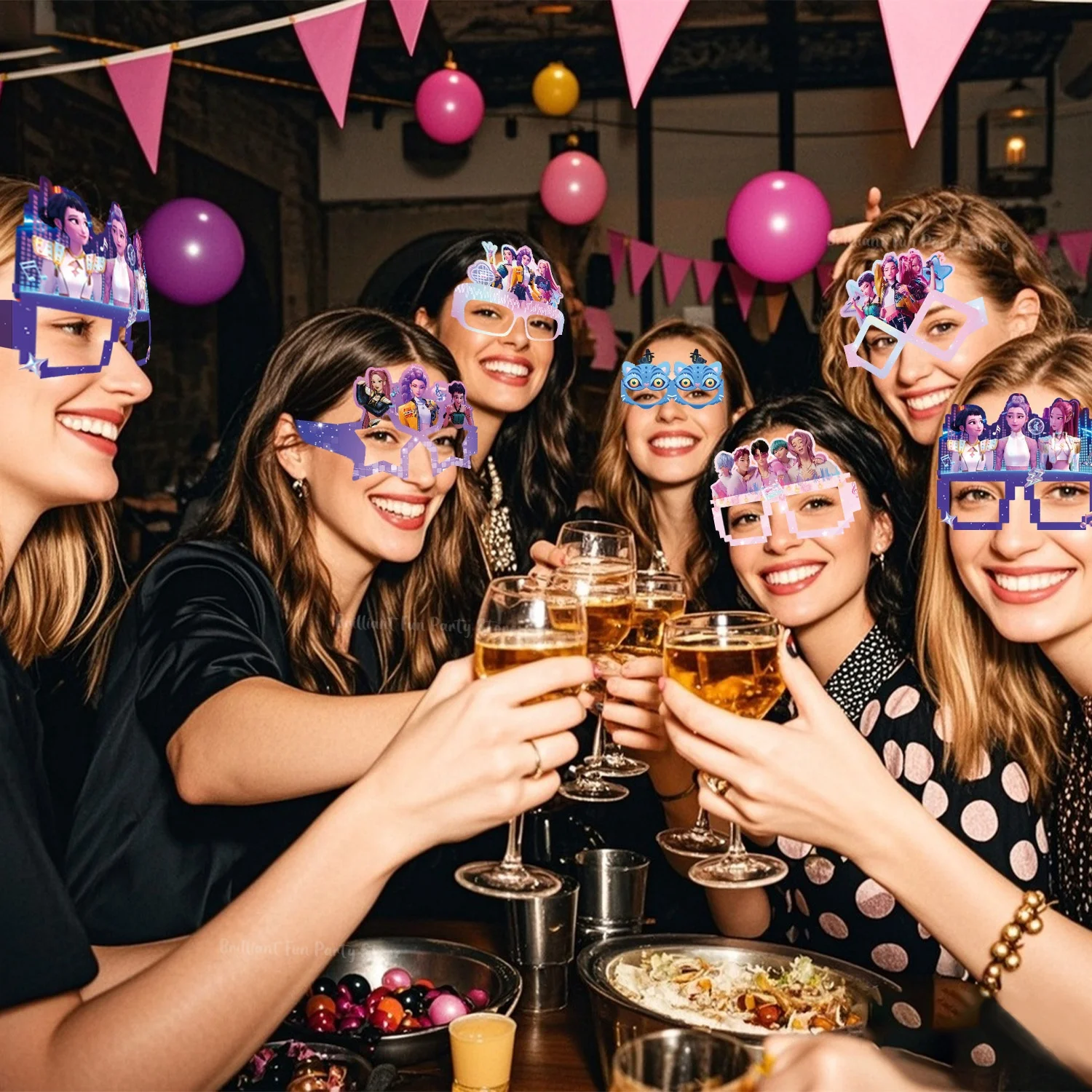 12 قطعة/المجموعة شيطان الصيادين الطرف الديكور ورقة نظارات أقنعة صور تأثيري الدعائم الأطفال عيد ميلاد سعيد لوازم الحفلات