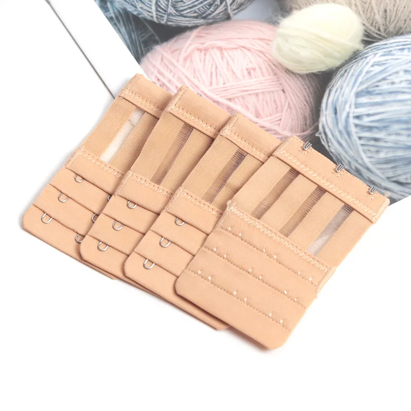 4Pcs/set 3 Hook Width 5.8cm Bra Extender Women Elastic Bra Extension Strap Hook Clip Expander Adjustable Buckle Accessories