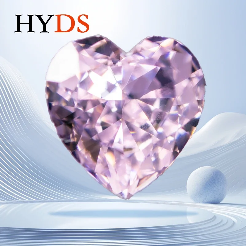 

Cubic Zirconia Light Pink Color Crushed Ice Cut Heart Shape Charms Beads for DIY Jewelry Making Pendant Materials No Certificate