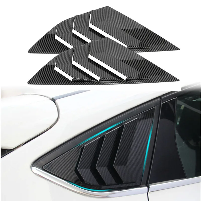 Para Ford Focus Hatchback 2012 2013 2014 2015 2016 2017 2018 cubierta de persiana de ventana trasera de coche cubierta embellecedora de ventilación lateral