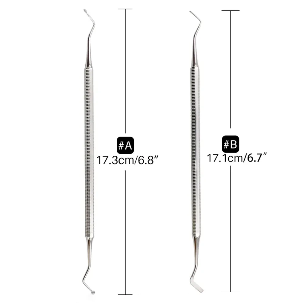 2pcs Dental Gingival Cord Packer Retraction Instruments Separator Serrated Picker Placement Stainless Steel Clinic Dentist Tools