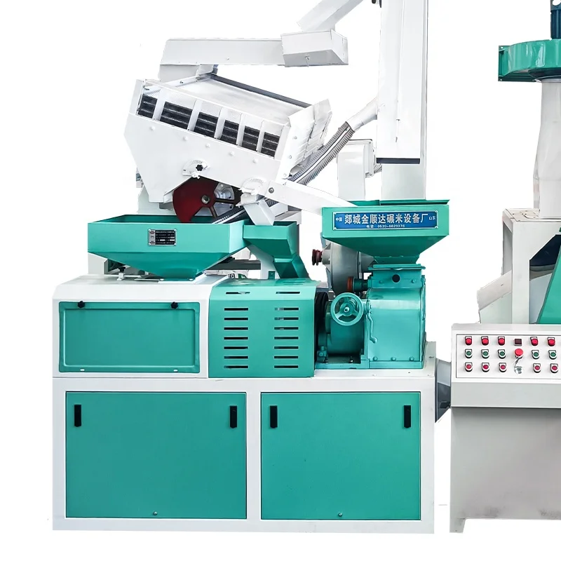 800-1200Kg/H High Quality Automatic Rice Mill Equipment 220V60HZ/380V50HZ Rice Milling Machines Electric Plant Rice Milling