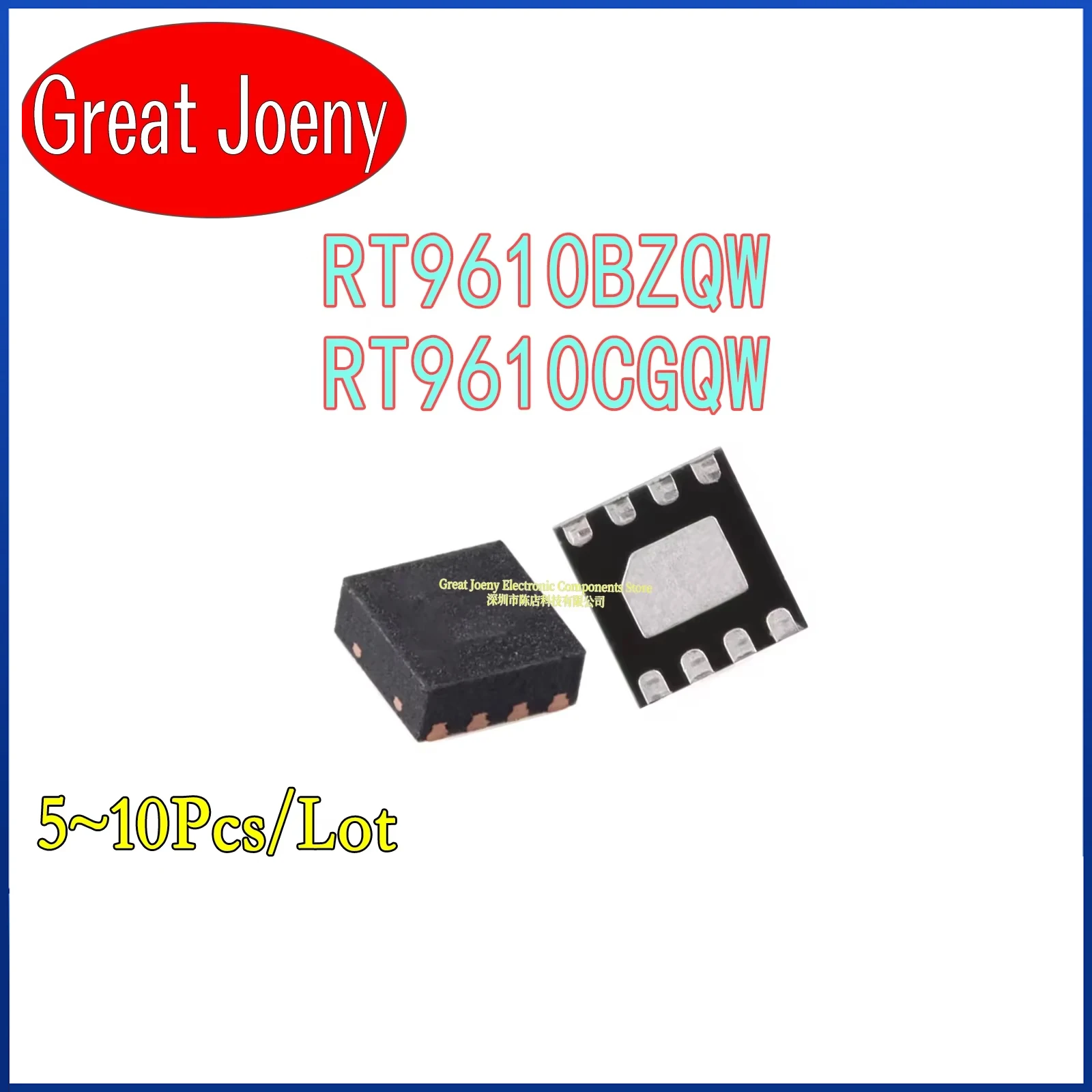 

(5-10piece)100% New RT9610BZQW RT9610BGQW RT9610B ( 209 20W 20H* ) RT9610CGQW RT9610C ( 2QW 2QK 2QE 2Q* ) QFN-8 Bulk Best Price