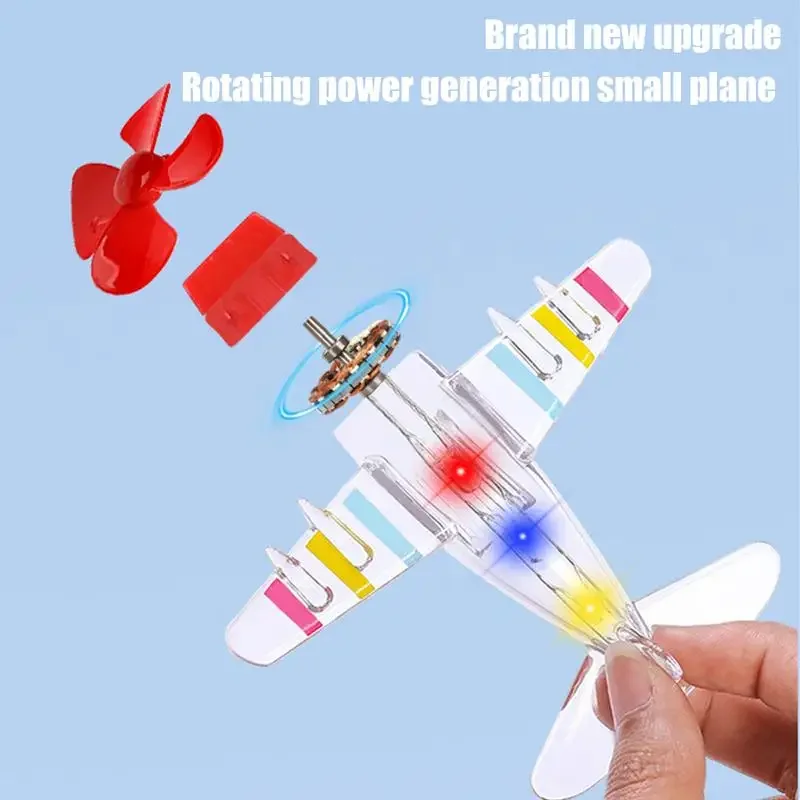 دراجة نارية المقود طائرة تعمل بالرياح 3 ألوان مصباح ليد مقاوم للماء المروحة الزخرفية زخرفة لعبة الفائدة ركوب الدراجات #4