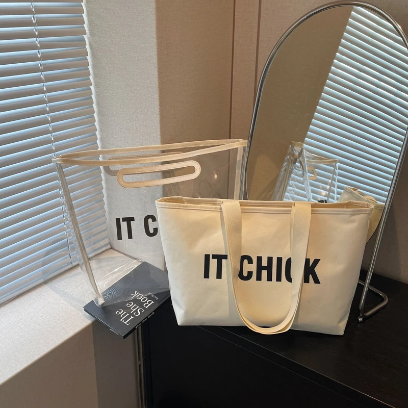

Women Tote Handbag Transparent Seaside Shoulder Bag Beach Jelly Pack PVC Waterproof Top Handle Bags Casual Summer Underarm Pouch