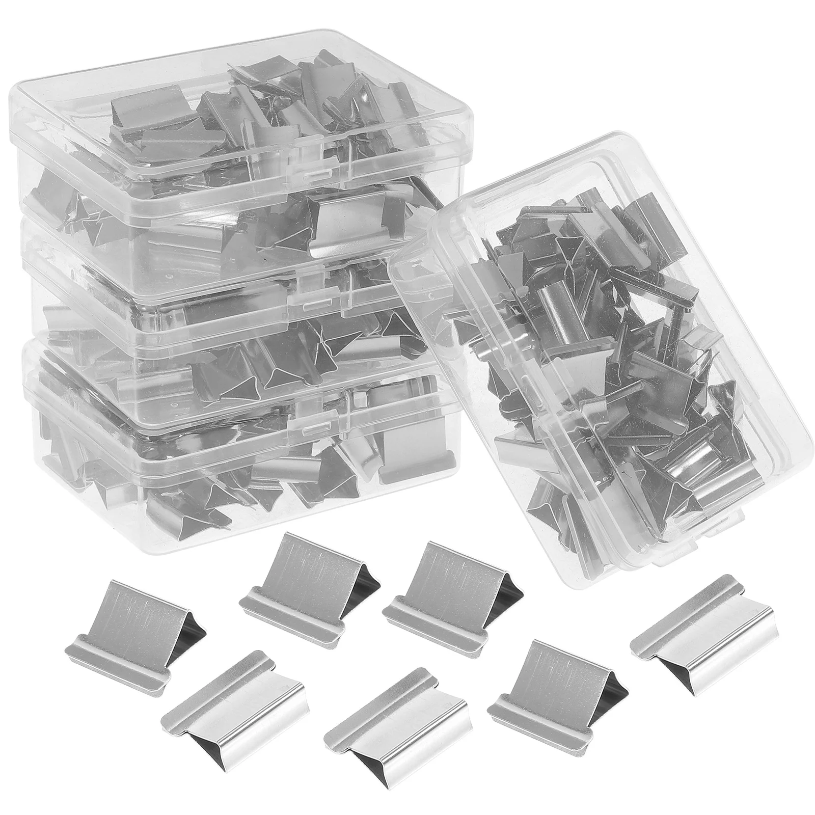 

4 Boxes Seamless Staple Affordable Stapler Clip Refills Iron Clips Office Accessory Supply Compact Binder Plastic Small