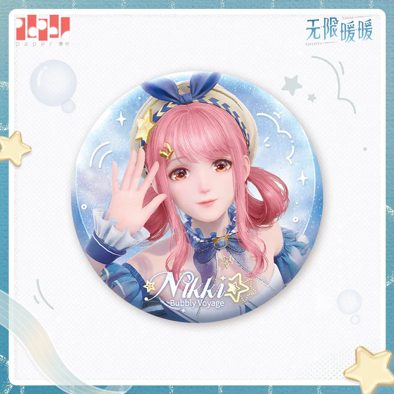 Official Infinity Nikki Cosplay Cartoon characters from video games 65MM Tinplate badges Halloween presents
