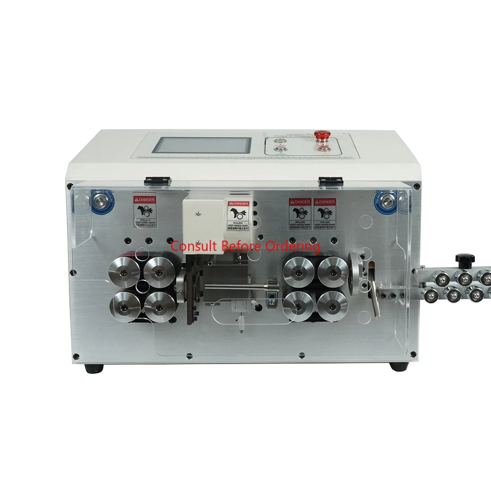 

Upgraded SWT-608-YHT5 High Speed Round Sheath Inner And Outer Double Wire Layer Peeling Machine 8 Wheels Touch Screen Control
