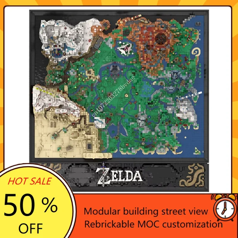 14876PCS Zelda Hyrule The Legend Breath of the Wild Modular MOC Creative street view Model Building Blocks DIY Model Toy Gift