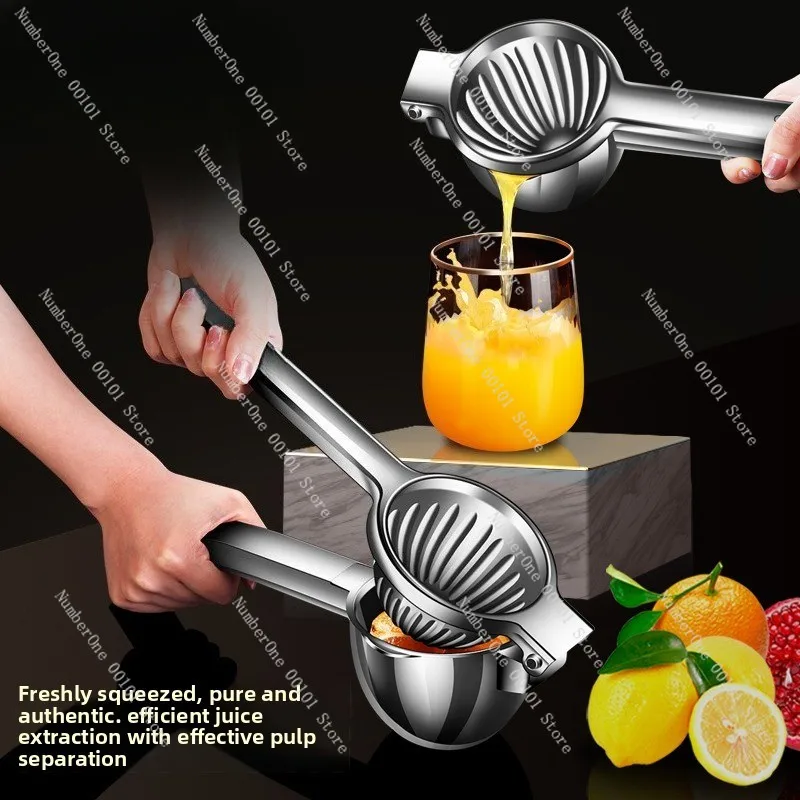304 Stainless Steel Manual Juicer, Portable Fruit Press Squeezer for Orange Pomegranate Lemon