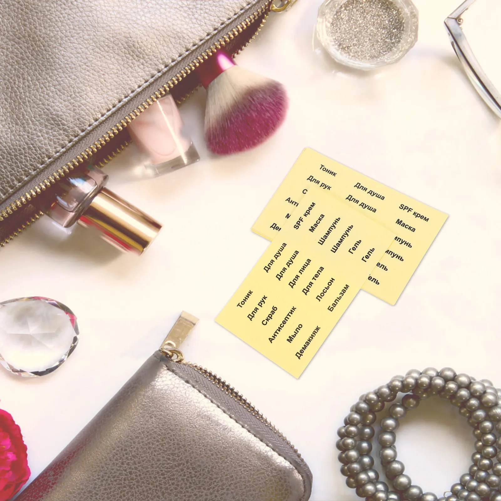 

6 листов водонепроницаемых этикеток для российских косметических бутылок (шампунь, кондиционер, лосьон), наклейки для организации хранения в ванной комнате и путешествиях, для банок