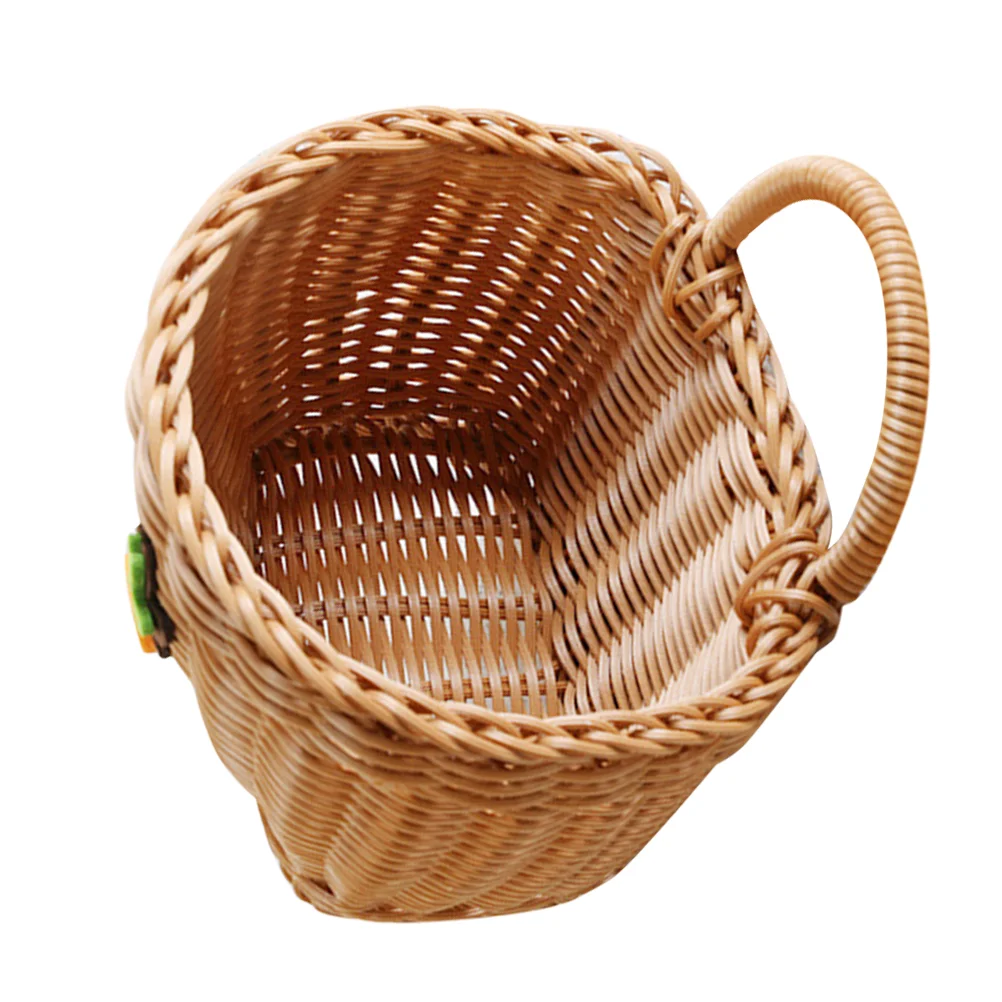 

Kitchen Storage Basket Hanging Vegetable Holder Baskets Ginger Garlic Wall Flower Plastic Rattan Fruit