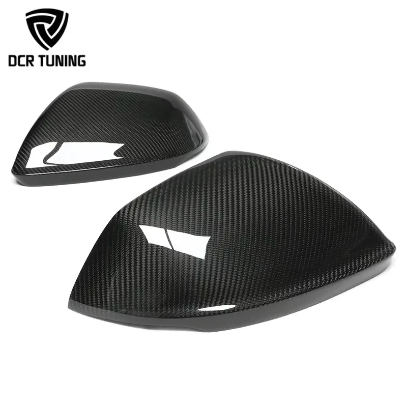 For Audi Dry Carbon Fiber Wing Mirror Cover Stick-on  RS Q8  URUS 2018+