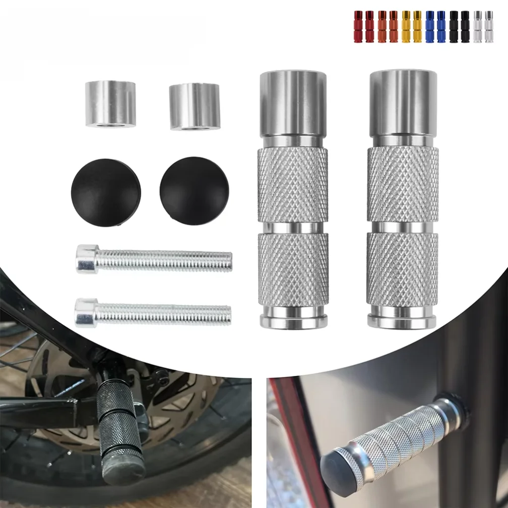 Motorcycle Universal Footrests Foot Pegs Pedals CNC Aluminum For Yamaha Honda Kawasaki 125 150 250 300 Accessories ATV Dirt Bike
