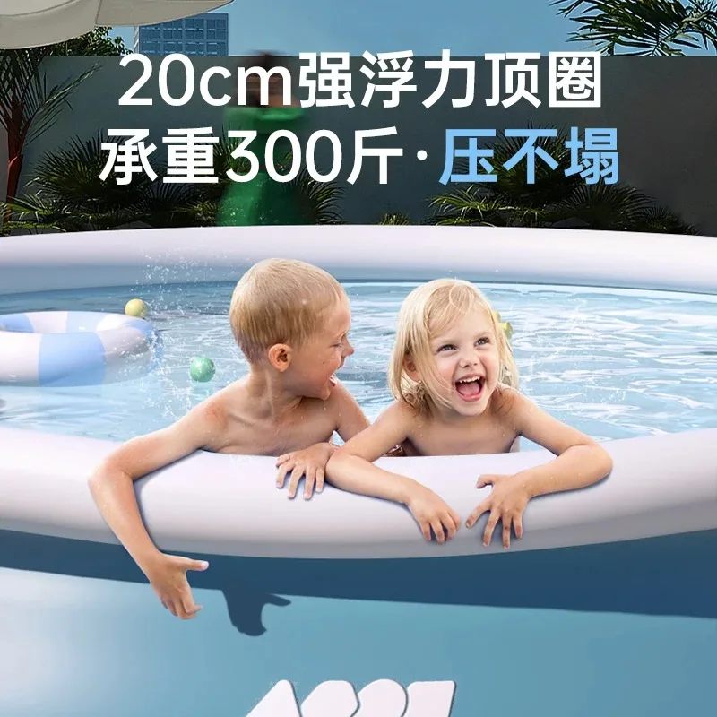  ترقية سميكة قابلة للطي مستديرة حمام سباحة قابل للنفخ متعددة الوظائف الصيف الفناء الخلفي المياه الترفيه في الهواء الطلق أحواض استحمام ساخنة FYIP #4