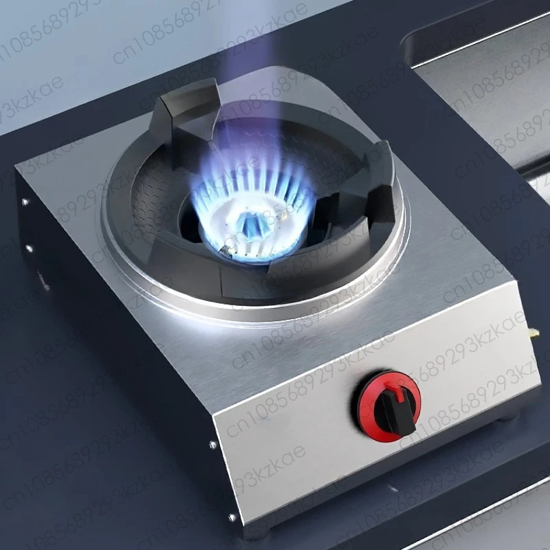 Shaped Single Stove Household Liquefied Petroleum Gas Pulse Electronic Ignition  Thickened Stainless Steel Gas Stove