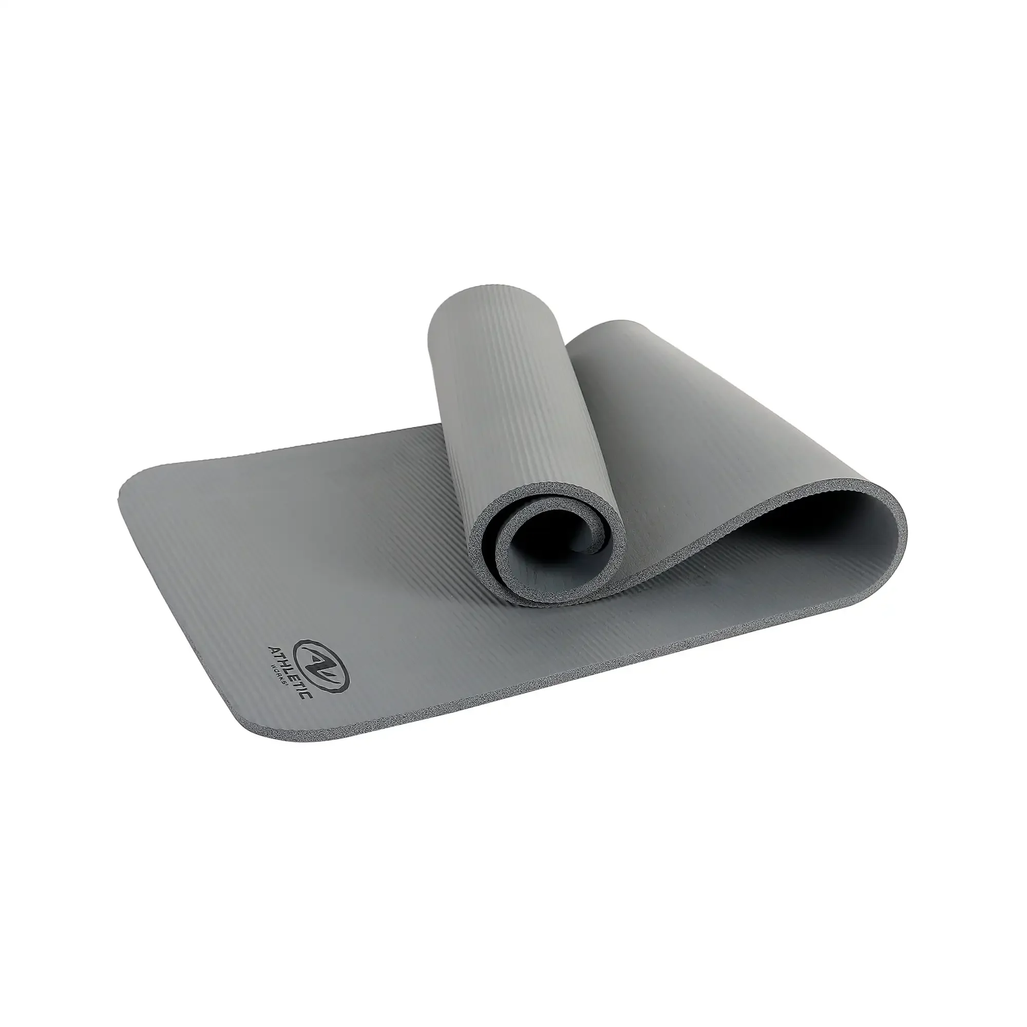 Mata fitness 12 mm, kolor szary piankowy, z paskiem do przenoszenia, rozmiar: 72 x 23,5 x 12 mm, łatwo się składająca