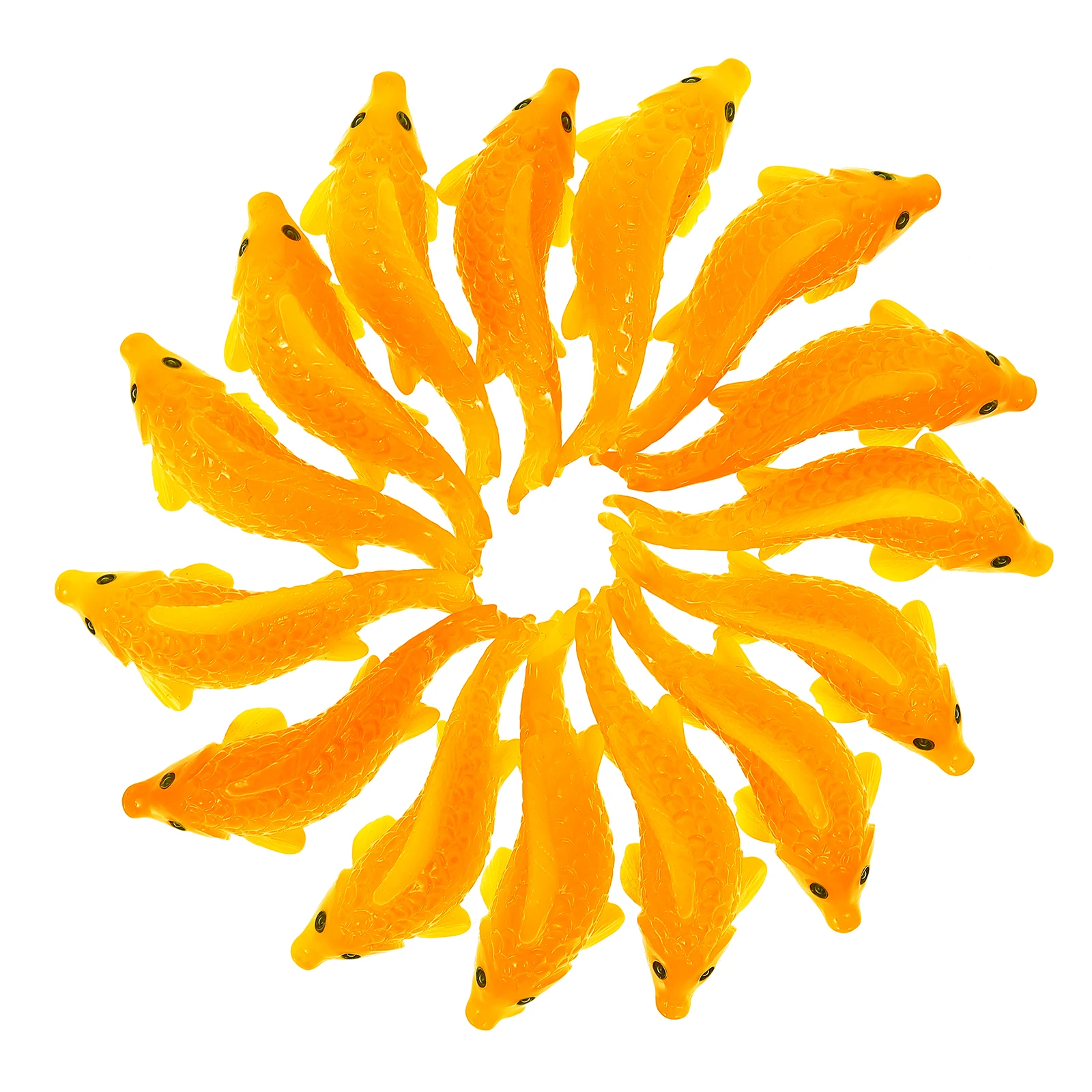 

15Pcs Goldfish Ornament Mediterranean Style Resin Mini Figurines Micro Landscape Decor for Home Office Garden Goldfish Ornament