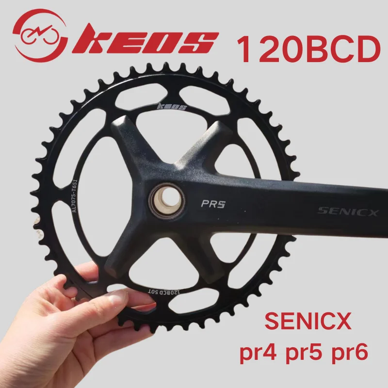 

KEOS 120BCD 48T/50T/52T Mountain Bicycle Crank Chainwheel Aluminum Chainring Hollow Repair Suitable PROWHEEL ARP SENICX pr4 pr5