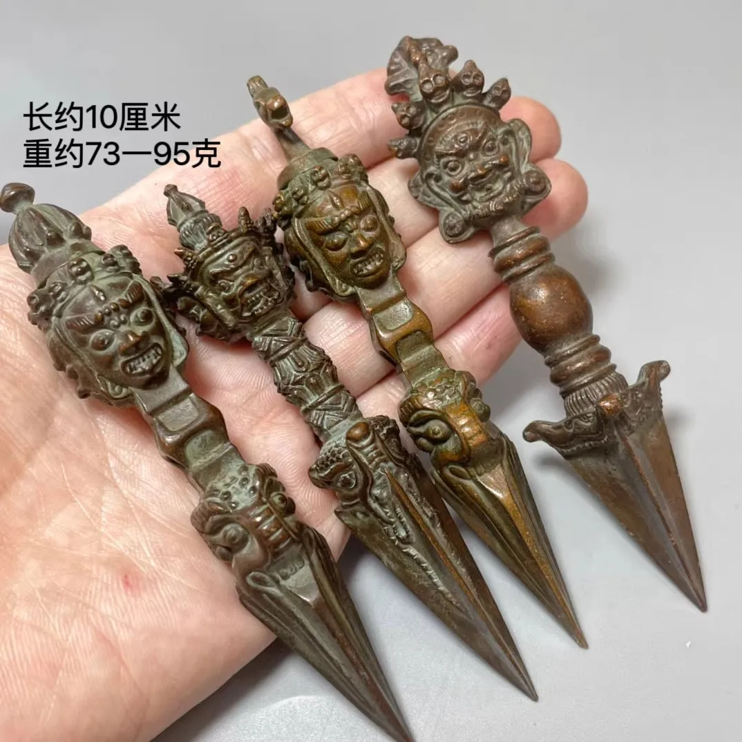 Collection Chinese Old Bronze Tibetan Magic Pestle Crafts Statue