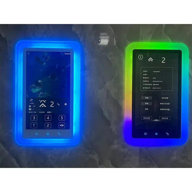 Cop colorido acrílico do toque do elevador da tela do painel da operação do toque do elevador de 32 polegadas