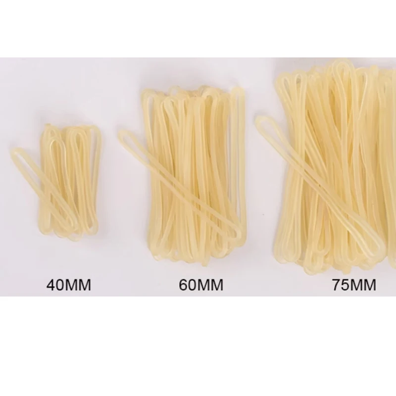 Fold Length 40mm 60mm 75mm Semi Transparent High elasticity Latex Rubber Band