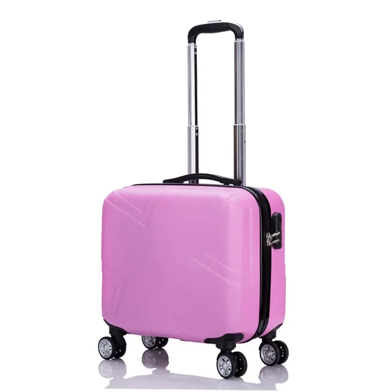 Imagem -03 - Pequeno Rolamento Bagagem Carry on Bolsa Cabine Mala sobre Rodas Leve Bolsa Mala de Viagem Trolley Case Senha 18