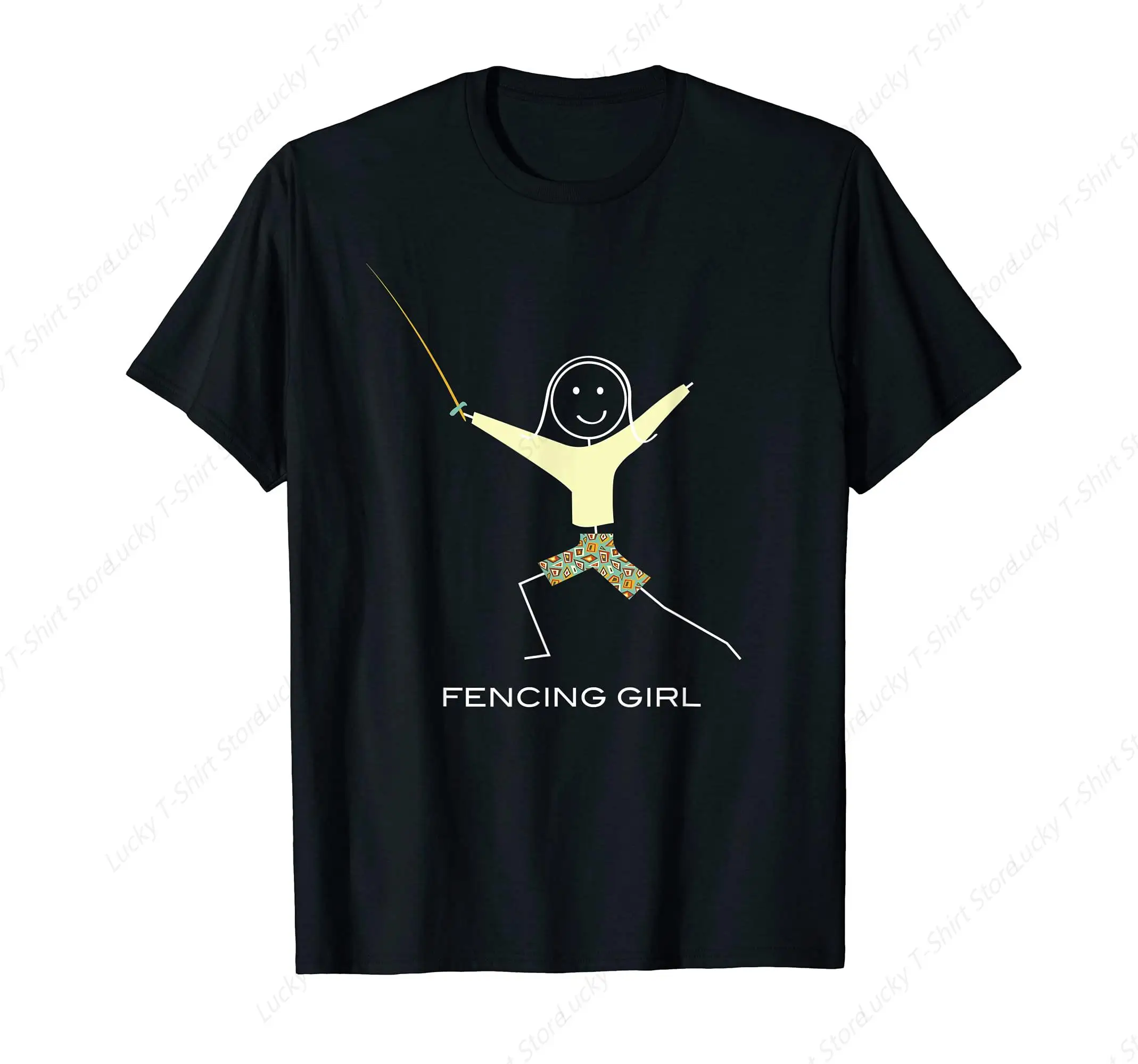 Fencing Vintage Retro 70S Funny Fencer Men Women Sport T-Shirt