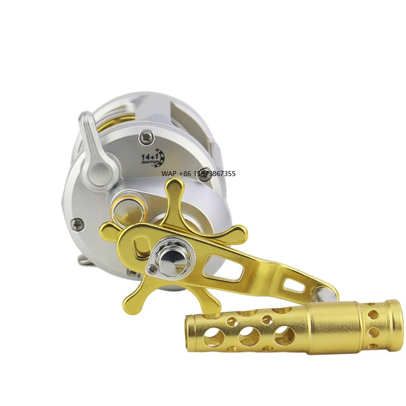 

80w Full Metal Shark Tuna Fishing Reels Deep Sea Ocean Boat Saltwater Big Game Trolling Reel