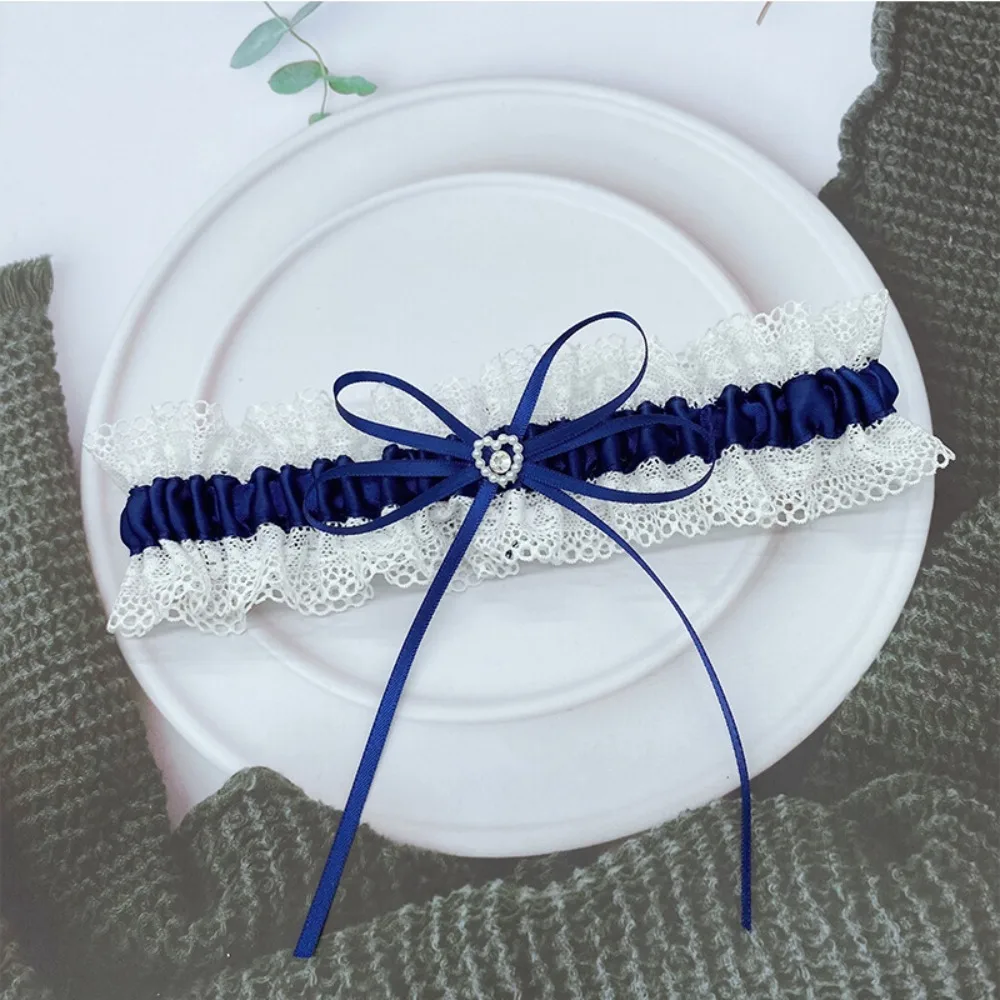 New Bowknot Bridal Lace Garter Women's Garter Belt Bride Souvenirs Women Thigh Garter Leg Loop 5