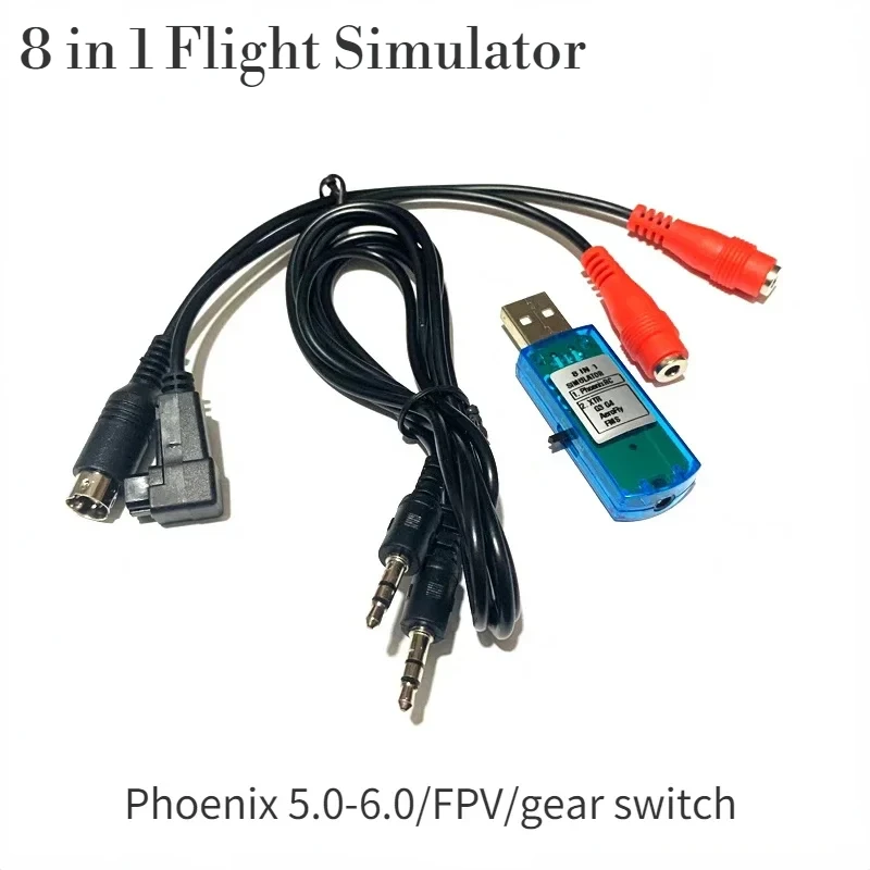 8IN1 Flight Simulator 8 in 1 Usb Computer Flight Simulator For Xtr5 Fms G3 G4 FPV Quadcopter Aircraft Helicopter Controller CR