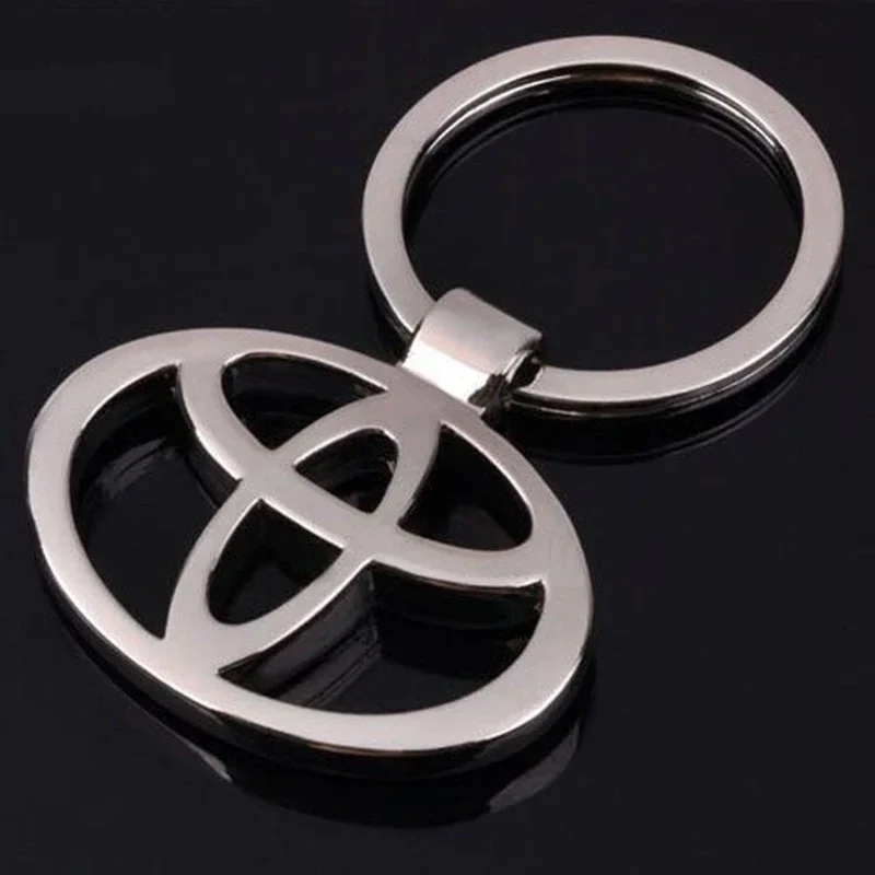 Car Key Ring Alloy Keychain for Toyota Rav4 Prado Corolla CHR Avalon Highlander Tacoma Hilux Previa Avensis Camry Land Cruiser