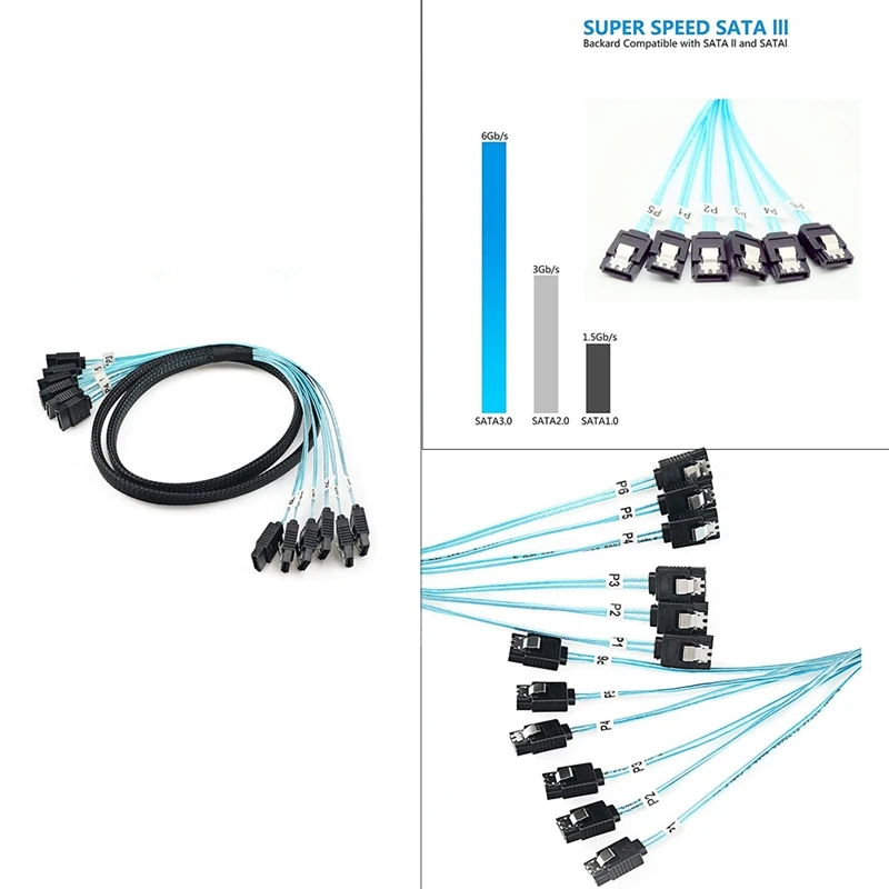 SATA III SATA IIIスプリッターケーブル、SATA 7ピンメス-SATA 7ピンメスデータケーブル、コンピューターアクセサリ