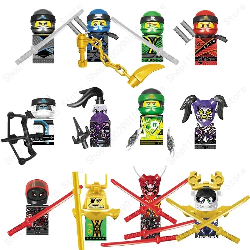 Фигурки из аниме Ллойд Кай Зейн Джей Коул ния М р э кирпичи Shinobi фильмы мини Экшн игрушка фигура конструктор Сборка игрушки подарки