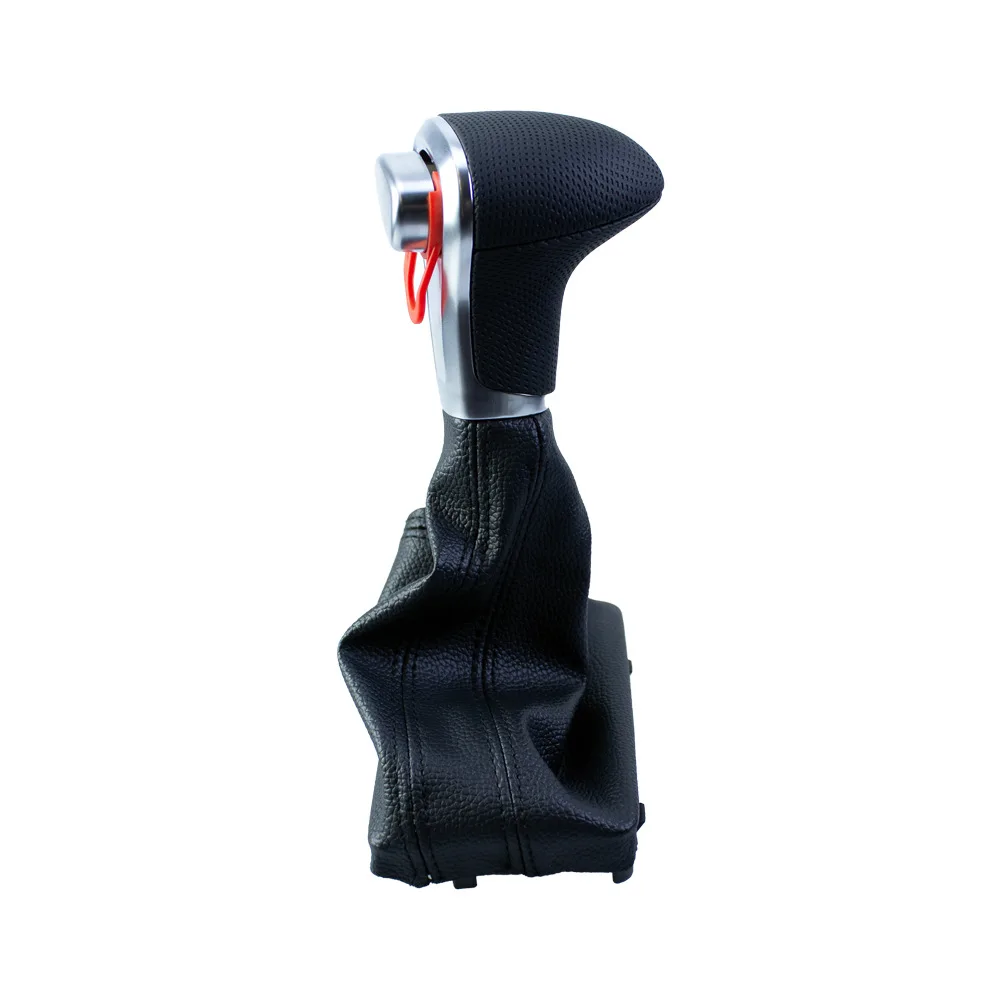 Suitable for Audi A4A6 automatic shift handball gear head dust cover integrated black line leather gear head accessories