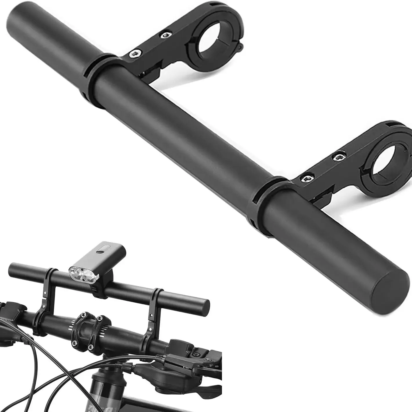 AliExpress NONE Bike Handlebar Extender Aluminum Alloy Bicycle Extension Bar Holder For Flashlight Phone Mount Cycling Equipment