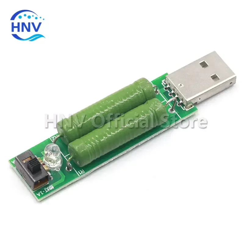 USB mini discharge load resistor 2A/1A With switch 1A Green led, 2A Red led
