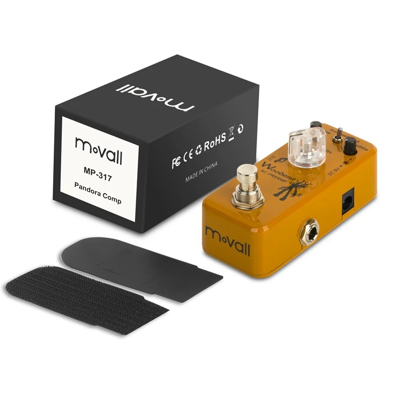 Movall MP-318 Woodent AC Preamp Acoustic Guitar Effect Pedal True Bypass Acoustic Guitar Parts & Accessories