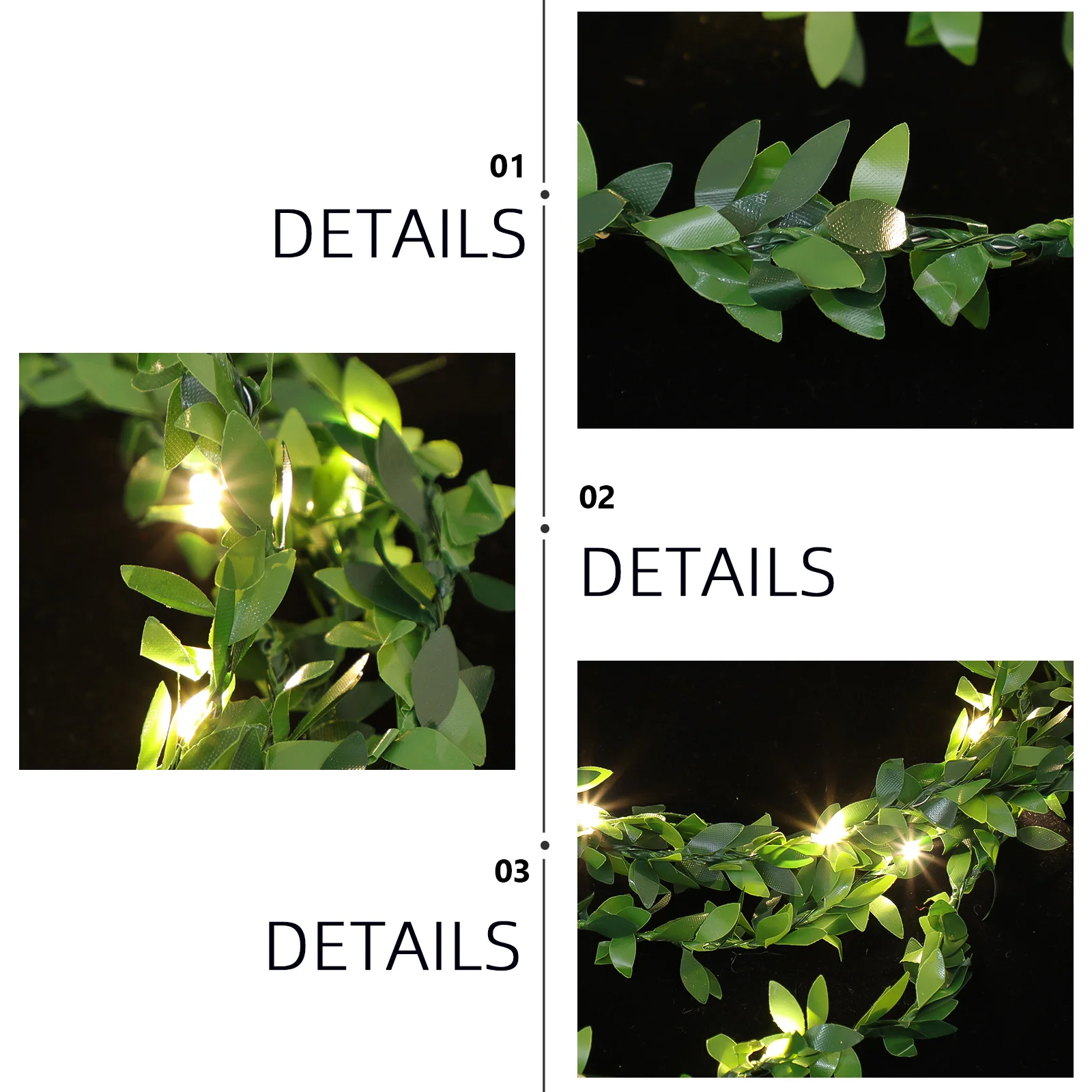 

Green Leaf Vine Led String Lights Warm White Decorative For Home Garden Patio Christmas Party Outdoor Indoor Rattan Lamp Night